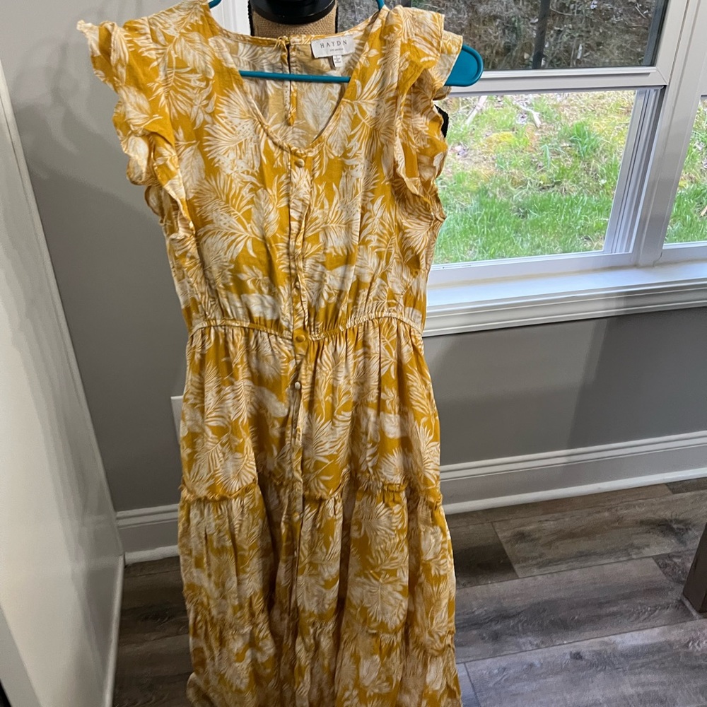 Hayden Long yellow design  dress